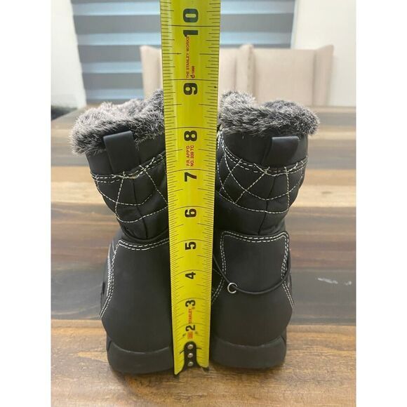 Totes Eve Women’s Cold Weather Snow Boots Thermolite Black Zip Up New Size 10 - Picture 5 of 7